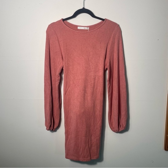 Saint + Secrets Pink Long Sleeve Dress Tie Back size Small - Picture 1 of 6